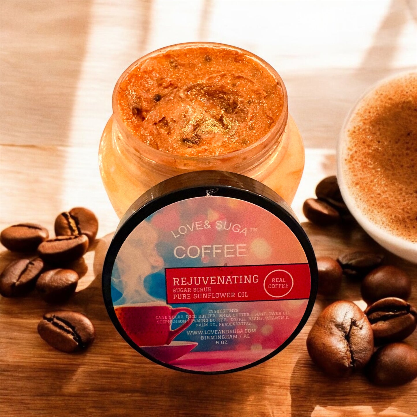 Coffee Caffeinated Sugar Scrub