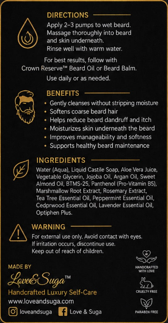 Crown Reserve™️ 2-in-1 Beard Wash + Conditioner